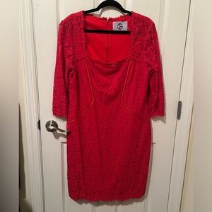Gorgeous red lace cocktail dress